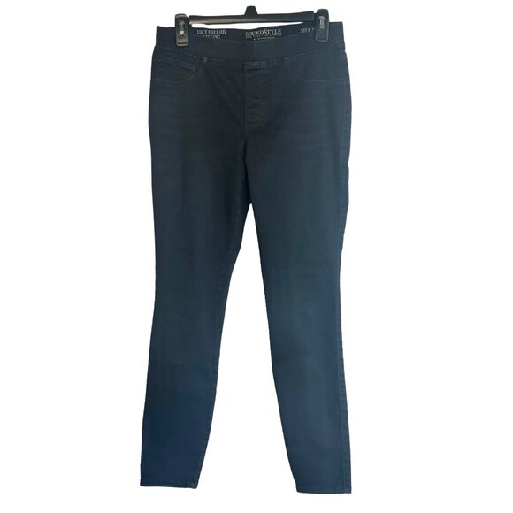 Sound Style Lucy Pull On Leggings Sz Medium Silk Denim Dark Blue - Picture 1 of 5